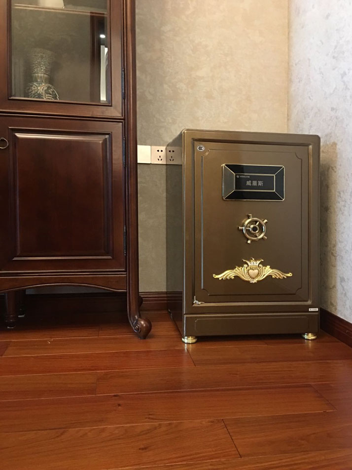 威盾斯保险柜黄金指s8香槟金实物场景